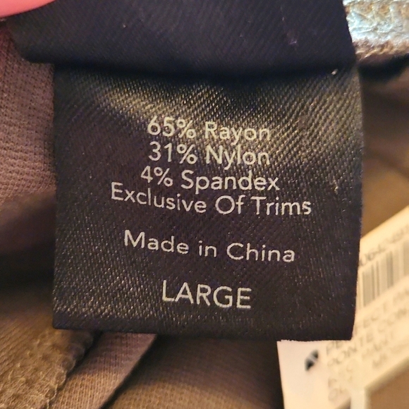 Soma Perfect Ponte Contour Pants, Olive, Size Large, Wide Leg, Stretch, NWT - Picture 7 of 7